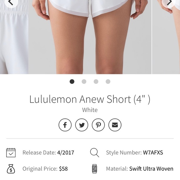 Lululemon Anew 4” shorts linerless - Picture 9 of 9